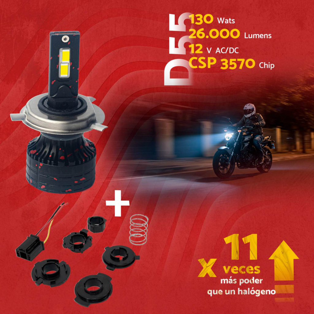 Bombillo LED D55 (moto)